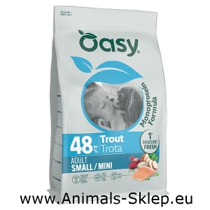 Oasy Monoprotein Small Mini Adult pstrąg 2kg
