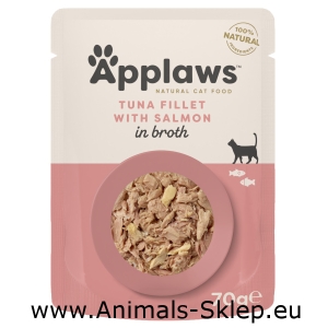 Applaws Cat filet z tuńczyka z łososiem w bulionie dla kota 70g