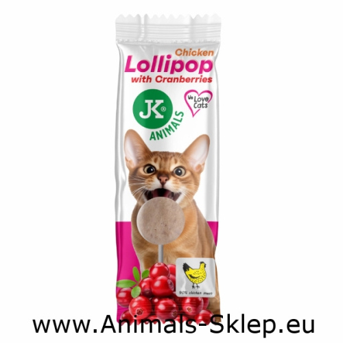 JK Animals lizak freeze dried z kurczaka z żurawiną