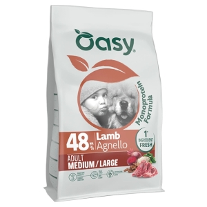 Oasy Monoprotein Medium Large Adult jagnięcina 10kg