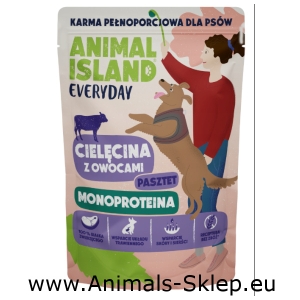 Animal Island Everyday monoproteina cielęcina z owocami pasztet 300g