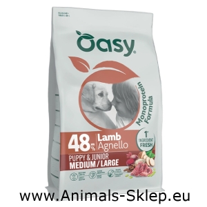Oasy Monoprotein Medium Large Puppy jagnięcina 2kg