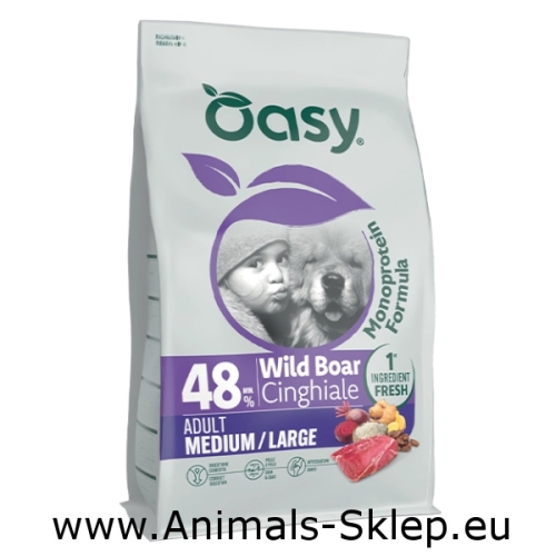 Oasy Monoprotein Medium Large Adult dzik 10kg