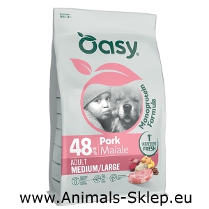 Oasy Monoprotein Medium Large Adult wieprzowina 2kg