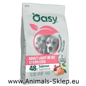Oasy Monoprotein Light Sterilized Adult łosoś 2kg