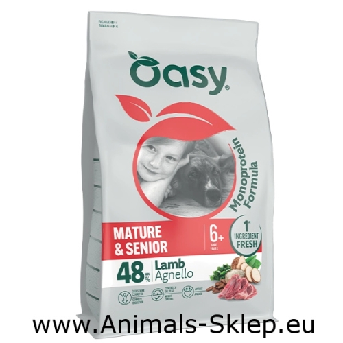 Oasy Monoprotein Mature Senior jagnięcina 10kg