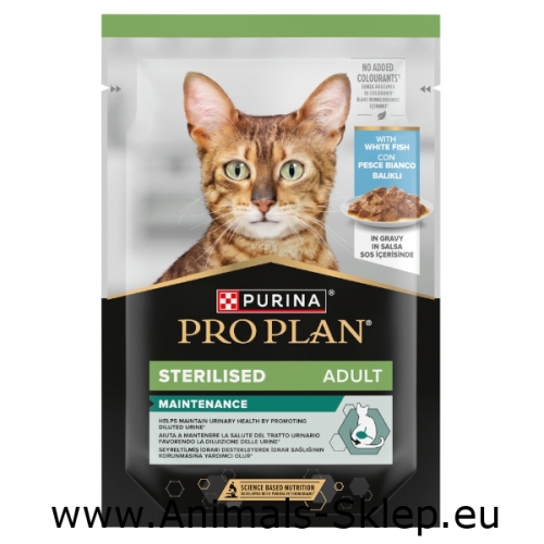 Purina Pro Plan Sterilised biała ryba w sosie saszetka 85g