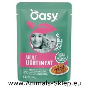 Oasy Superior kawałki w sosie dla kota Adult Light kurczak 85g