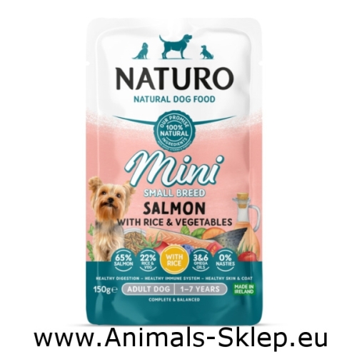 Naturo Mini Łosoś ryż warzywa 150g