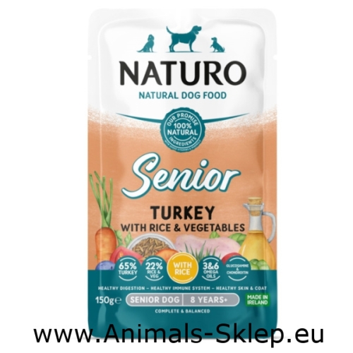 Naturo Mini Senior indyk ryż warzywa 150g