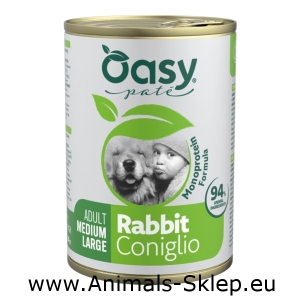 Oasy Monoprotein Pate Adult królik 400g