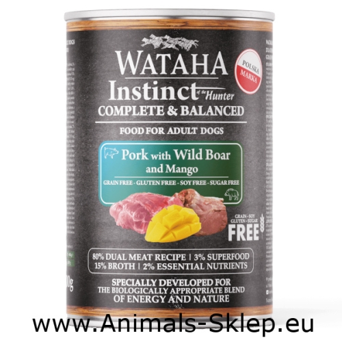Wataha Instinct wieprzowina z dzikiem i mango 400g