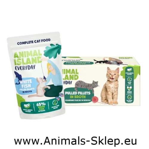 Animal Island Everyday fileciki w rosole biała ryba 40x 85g