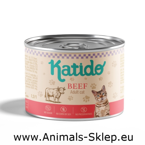 Katido mokra karma dla kota Super Premium wołowina 200g
