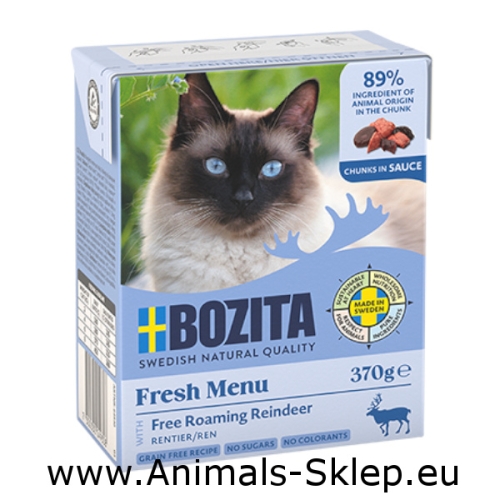 Bozita dla kota kawałeczki w sosie kurczak z reniferem 370g