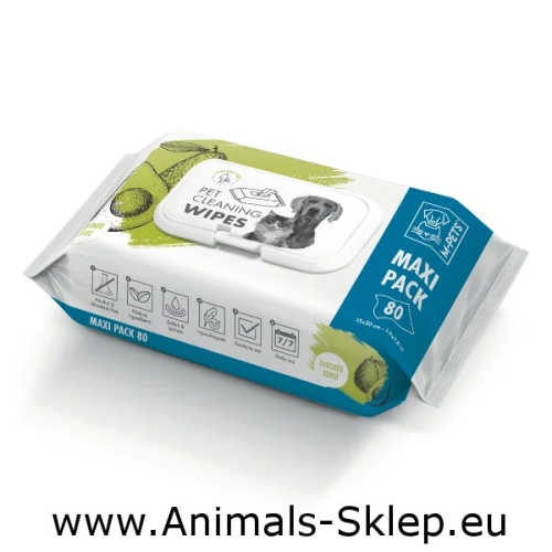 M-Pets czyszczące chusteczki awokado 20x15cm 80szt