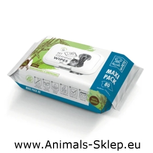 M-Pets czyszczące chusteczki bambusowe 20x15cm 80szt