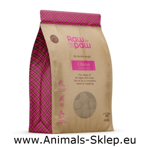 Raw for Paw Freeze Dried Chicken karma liofilizowana dla psa kurczak 450g