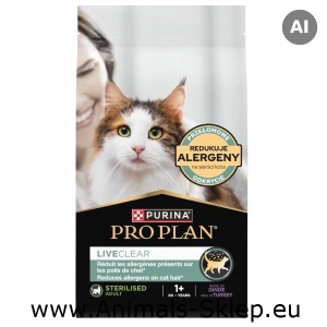 Purina Pro Plan Liveclear Sterilised Adult z indykiem 1,4kg