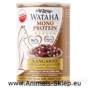 Wataha Mono Protein karma monobiałkowa dla kota kangur z cukinią 400g