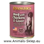 Evanger's Classic Beef Chicken Liver wołowina kurczak wątróbka 362g