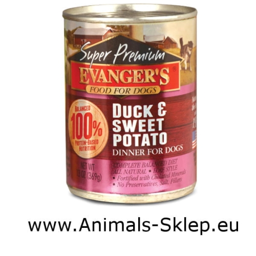 Evanger's Super Premium Gold Kaczka z batatami 369g