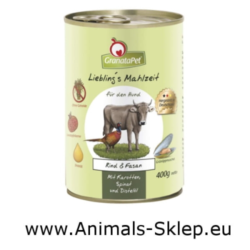 GranataPet Liebling's Mahlzeit Wołowina Bażant 400g
