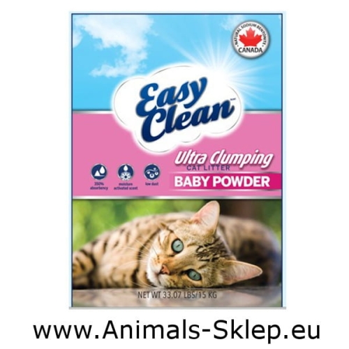 Easy Clean Pestell Baby Powder żwirek zbrylający bentonit sodowy 7kg