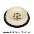 Chico Miska Metalowa na gumie MEOW 0,24l kremowa