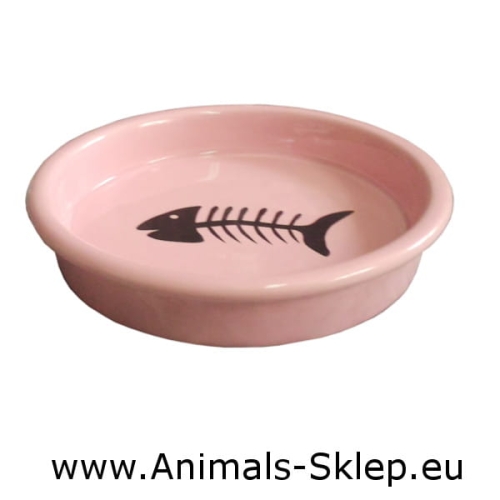 Yarro miska ceramiczna talerzyk dla kota różowy 13,5cm